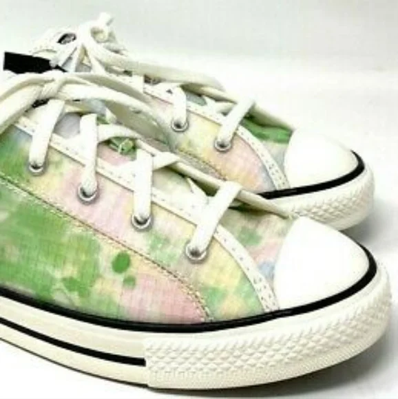 Converse Sneakers Women's CTAS Dainty Mule Slip Washed Florals Bold Wasabi - Picture 2 of 3